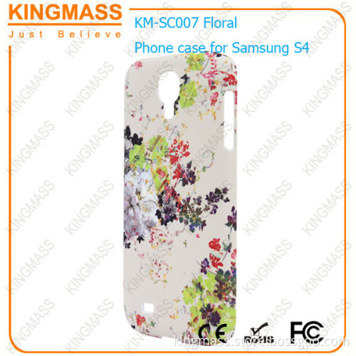2014 Floral full printing mobile phone back covers for galaxy S4